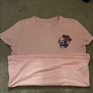 Free State Pink Kids T-Shirt with Skull Design